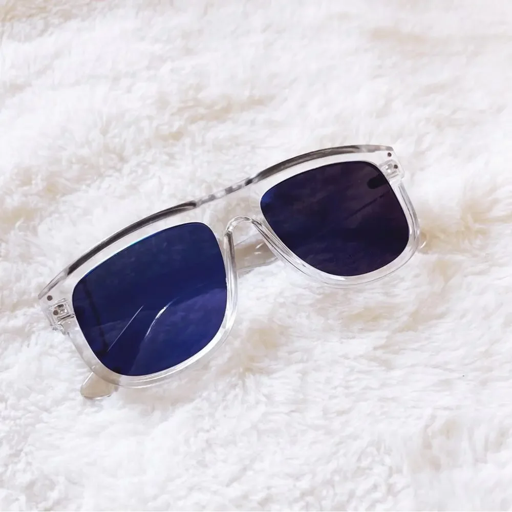 Simon Clear Blue Lenses Classic Sunglasses